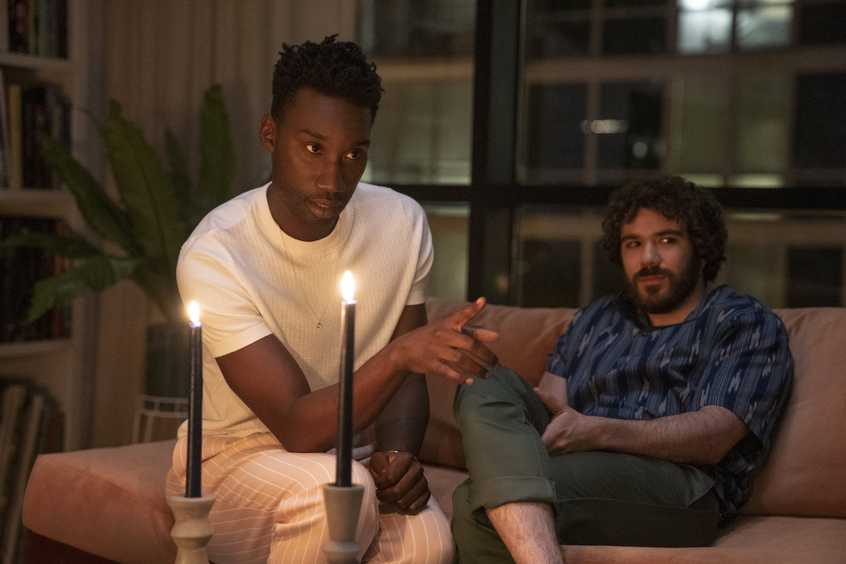 Nathan Stewart-Jarrett and Kyle Kaminsky in the 2020 film Candyman.