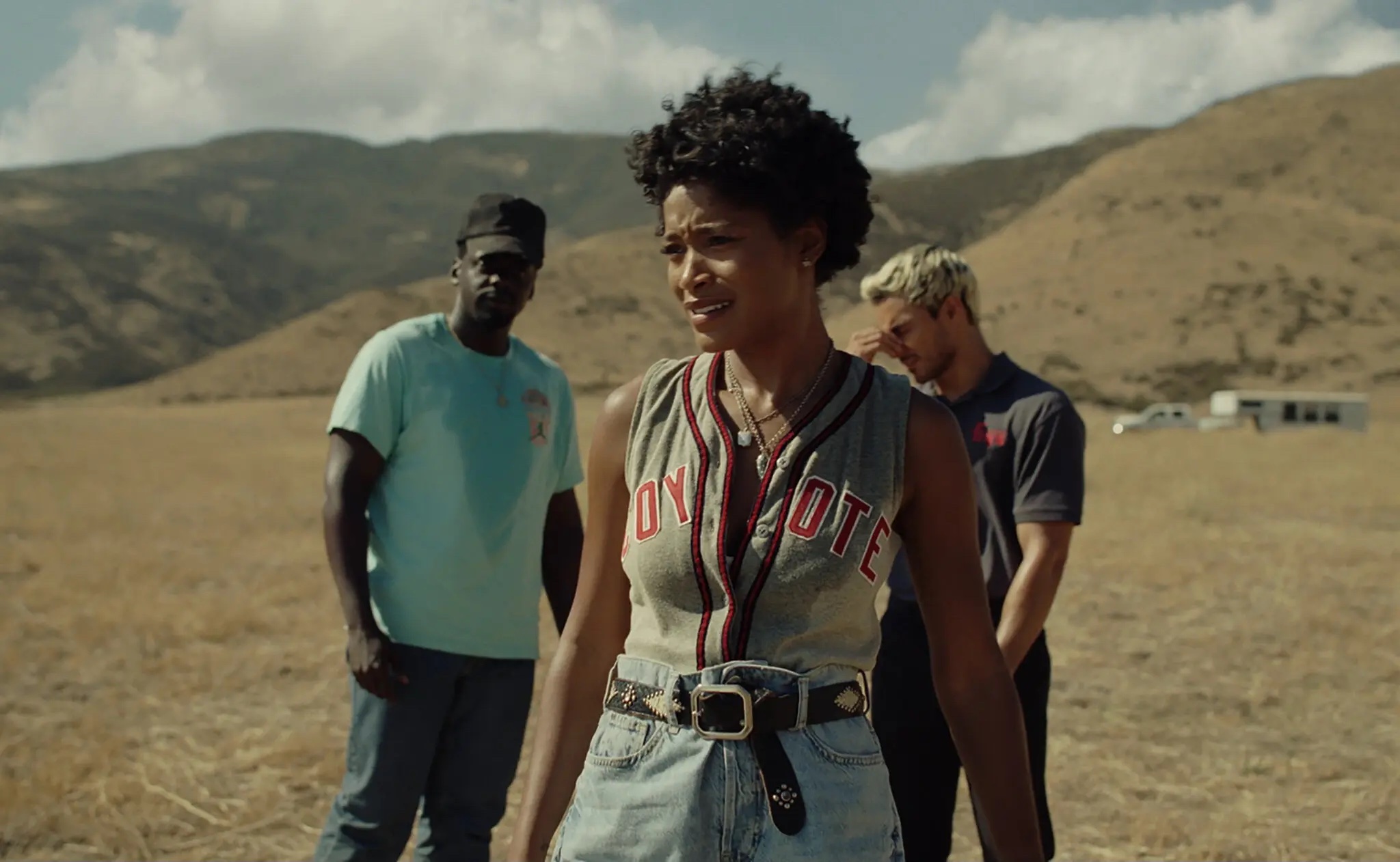 From left, Daniel Kaluuya, Keke Palmer and Brandon Perea in “Nope,” the latest feature from the director Jordan Peele.