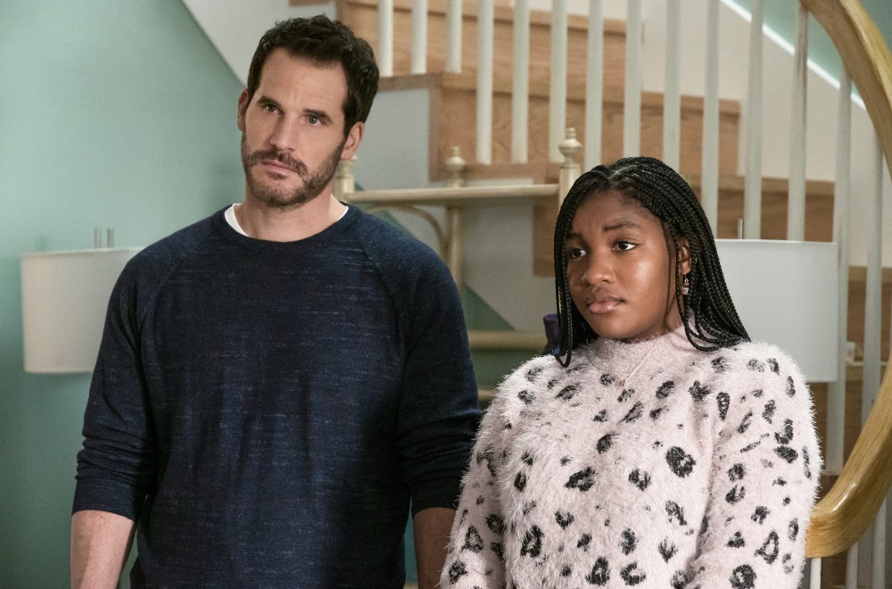 Ryan Gaul and Taylor Mosby standing in front of a staircase from Season 1 of THE LAST O.G released in 2018.